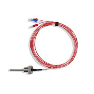 Threaded Fitting PT100 RTD Temperature Sensor Probe, Screw‑in Installation with High Temp PTFE Cable