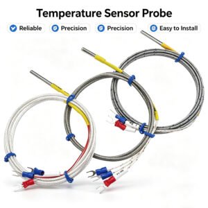 K‑Type Thermocouple Temperature Sensor Probe, Stainless Steel Tube Braided Cable Thermocouple Sensor