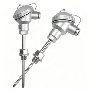 Adjustable Compression Fitting PT100 RTD Temperature Sensor, Thread Mount Industrial Temperature Probe With Connection Head